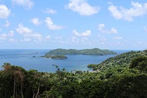 Approaching Little Tobago by boat