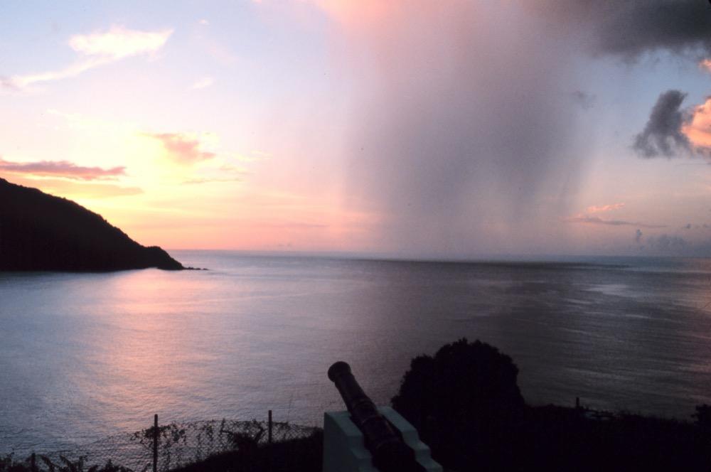 Open sea at dusk off Man-of-War Bay